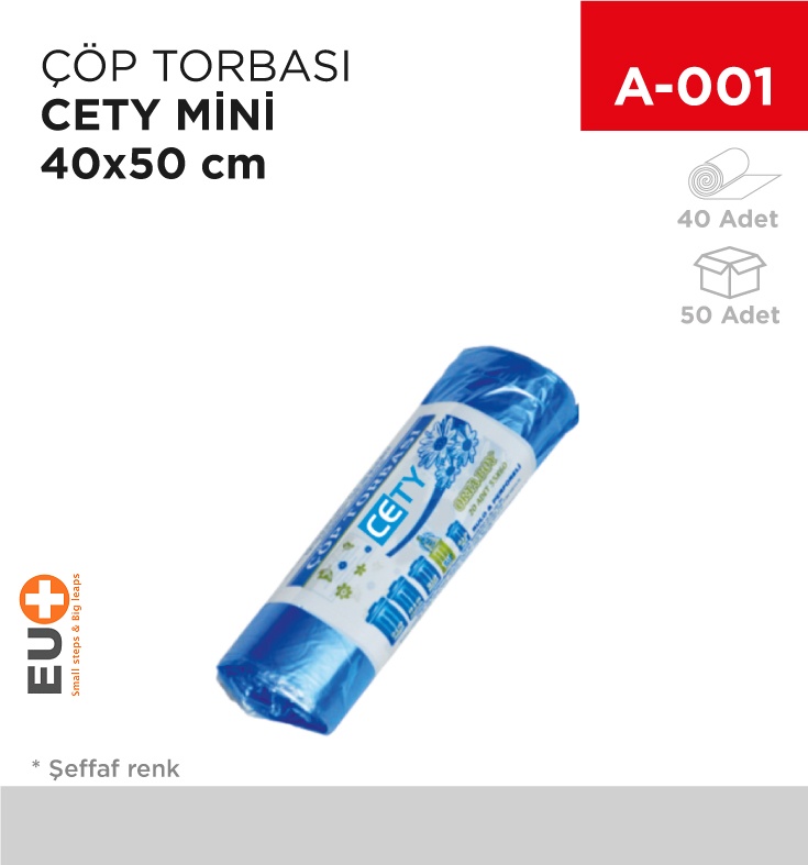 Çöp Torbası Mini 40*50 Cm. - Koli:50 Adet