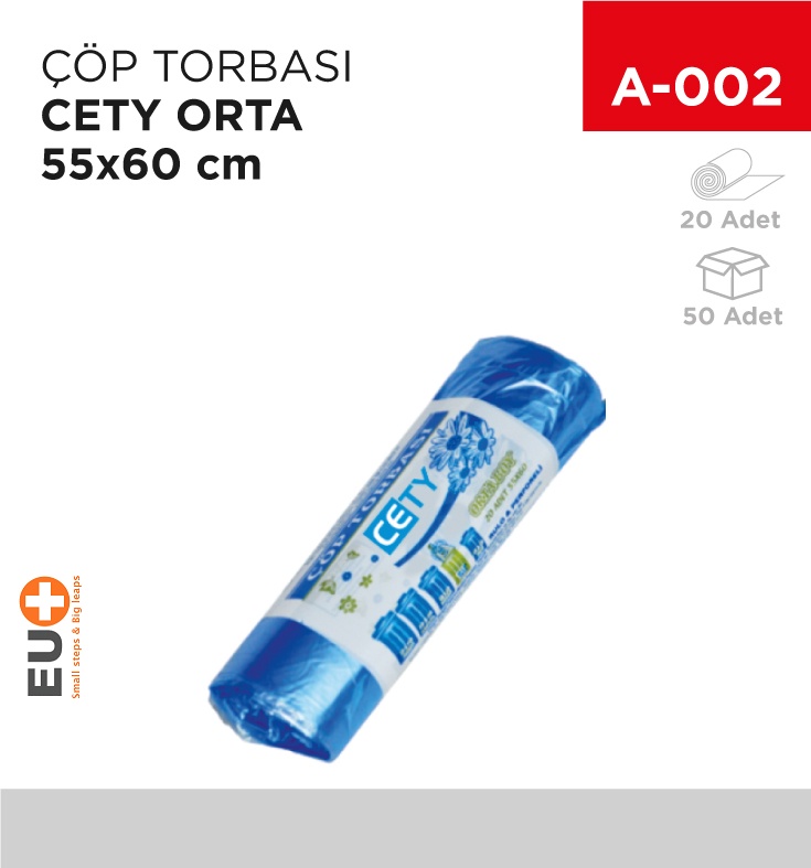 Çöp Torbası Orta Cety 55*60 Cm - Koli:50 Adet