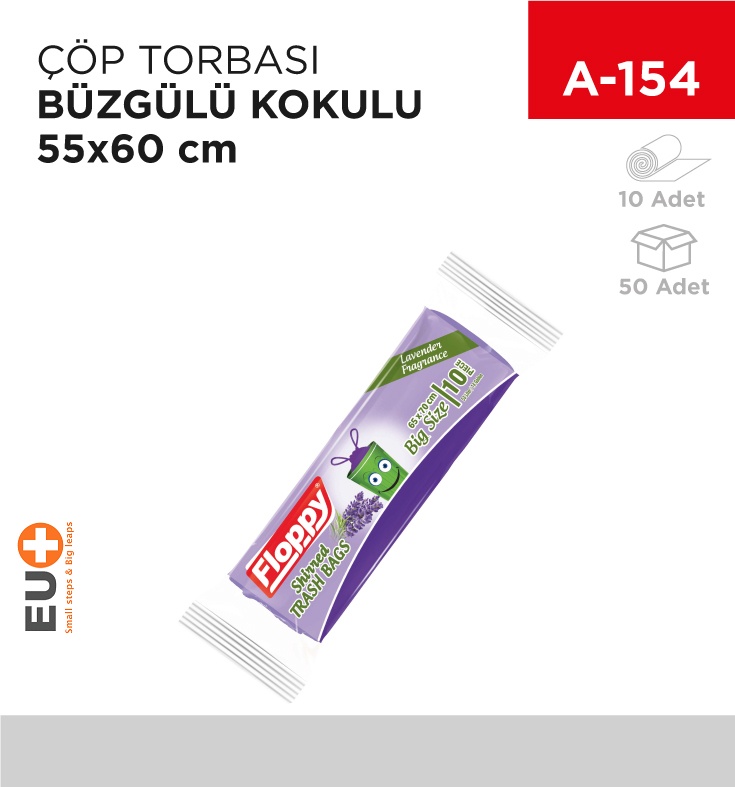 Çöp Torbası Büzgülü Kokulu 55*60 Cm (834) - Koli:24 Adet