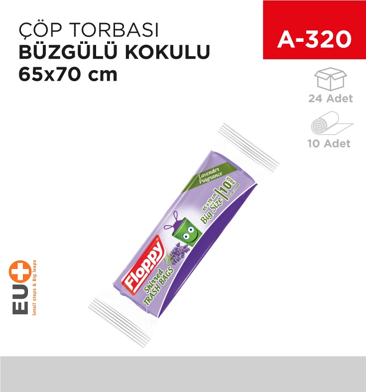 Çöp Torbası Büzgülü Kokulu 65*70 Cm (1434) - Koli:50 Adet