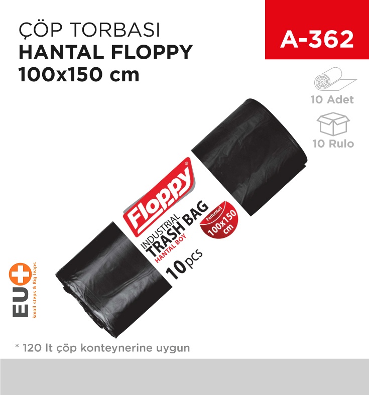 Çöp Torbası Hantal Floppy 100*150 Cm - Koli:10 Adet