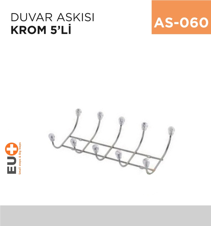 Duvar Askısı Krom 5'Li (Ka05)