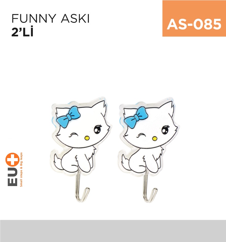 +Funny Askı 2'Li (Es-44)(G-93006) - Koli:1 Adet