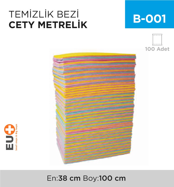 Temizlik Bezi Cety Metrelik - Koli:100 Adet