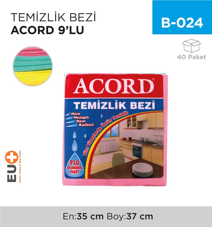 Temizlik Bezi Acord 9'Lu (384)