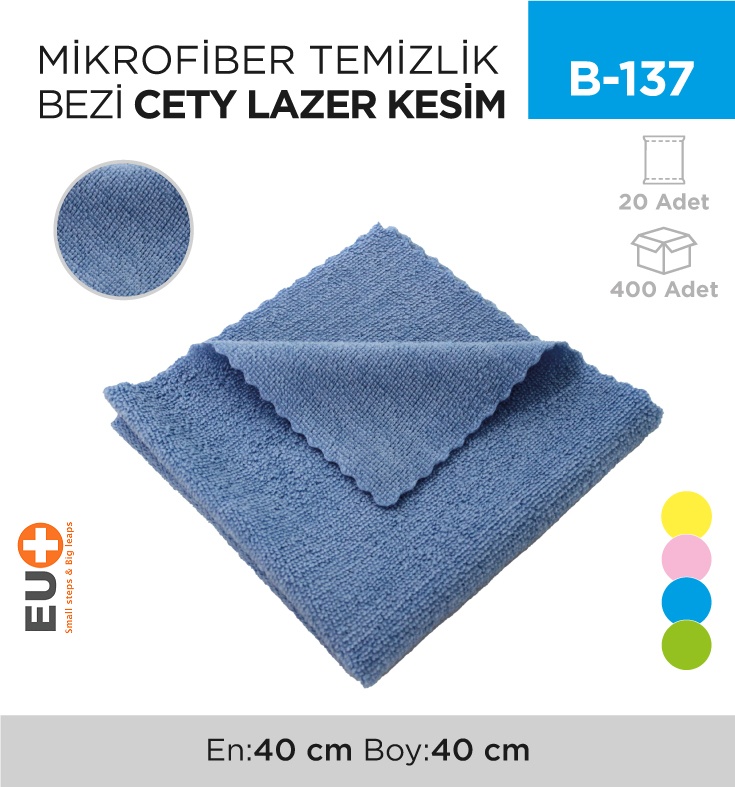 Mikrofiber Temizlik Bezi Cety Lazer Kesim