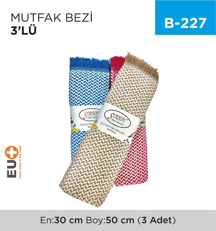 Mutfak Bezi 3'Lü - Koli:1 Adet