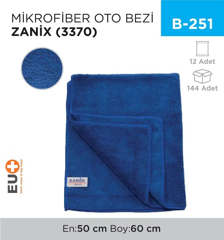 Mikrofiber Oto Bezi Zanix 50*60 Cm (3370) - Koli:12 Adet