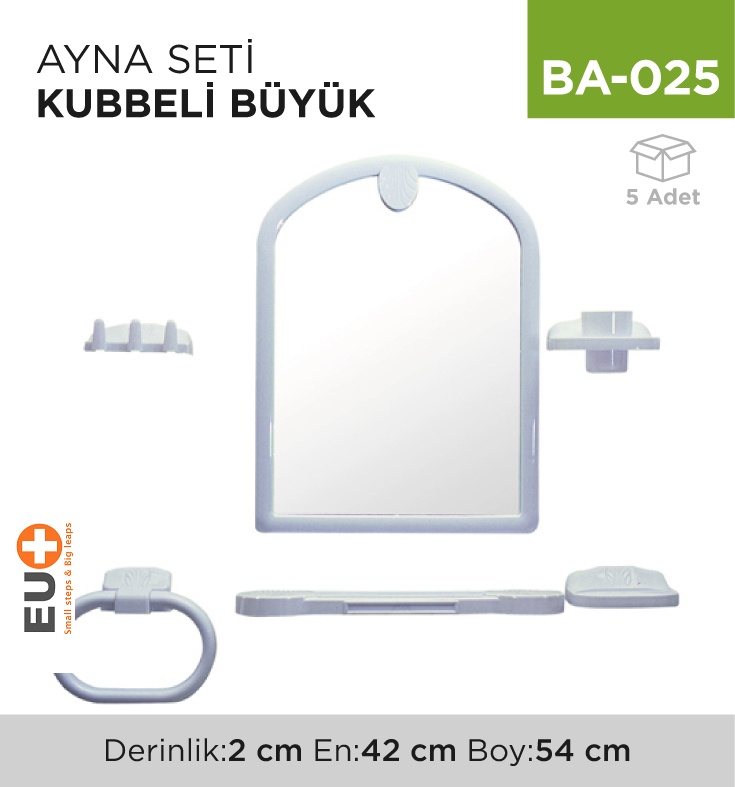 Ayna Seti Kubbeli Büyük (6060)(6065) - Koli:5 Adet