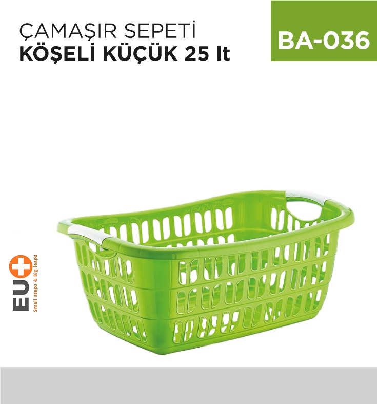 Çamaşır Sepeti Köşeli Küçük (25 Lt)(E-290)