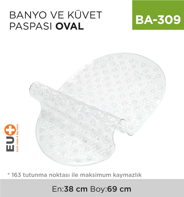 Banyo Ve Küvet Paspası Vantuzlu 38 Cm*69 Cm