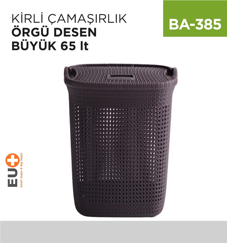 Kirli Çamaşırlık Örgü Desen Büyük 65 Lt (8003)