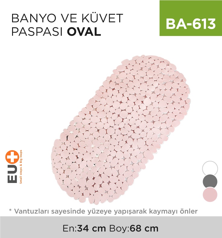 Banyo Ve Küvet Paspası Oval 34 Cm*68 Cm (Gp-130)