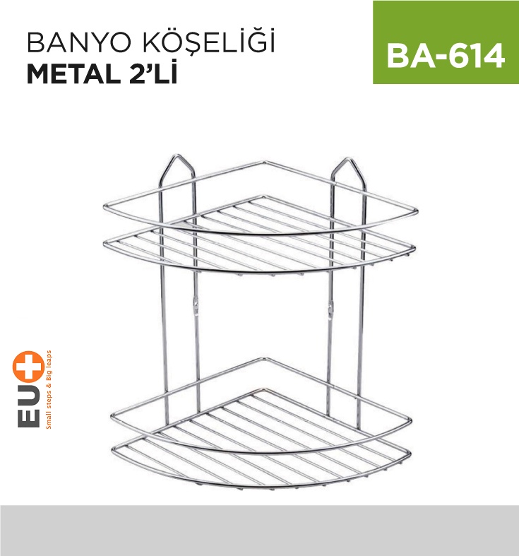 Banyo Köşeliği Metal 2'Li