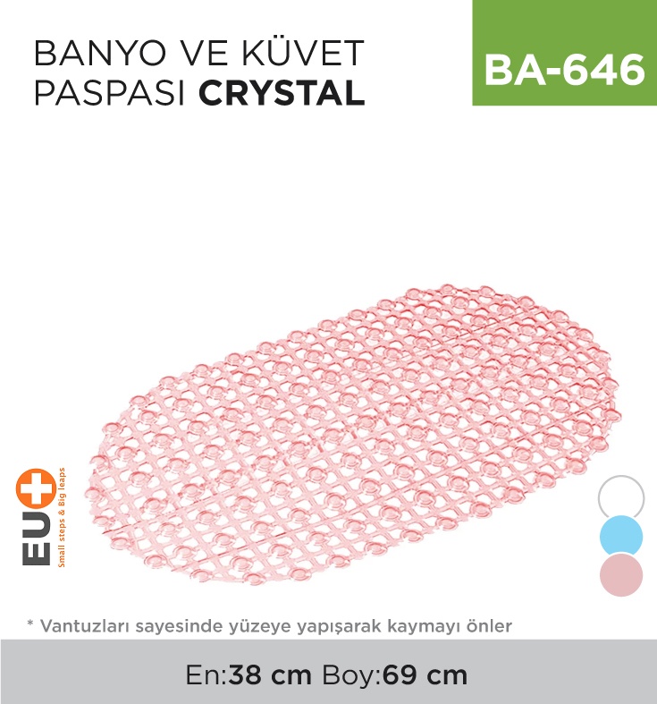 Banyo Ve Küvet Paspası Vantuzlu Crystal - Koli:1 Adet