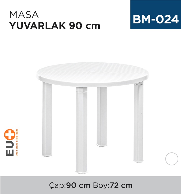 Masa Yuvarlak 90 Cm (2550) - Koli:1 Adet