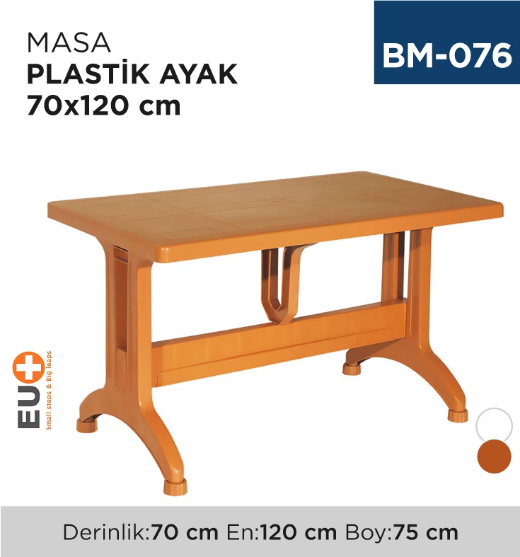 Masa Plastik Ayak 70 Cm*120 Cm Bs - Koli:1 Adet