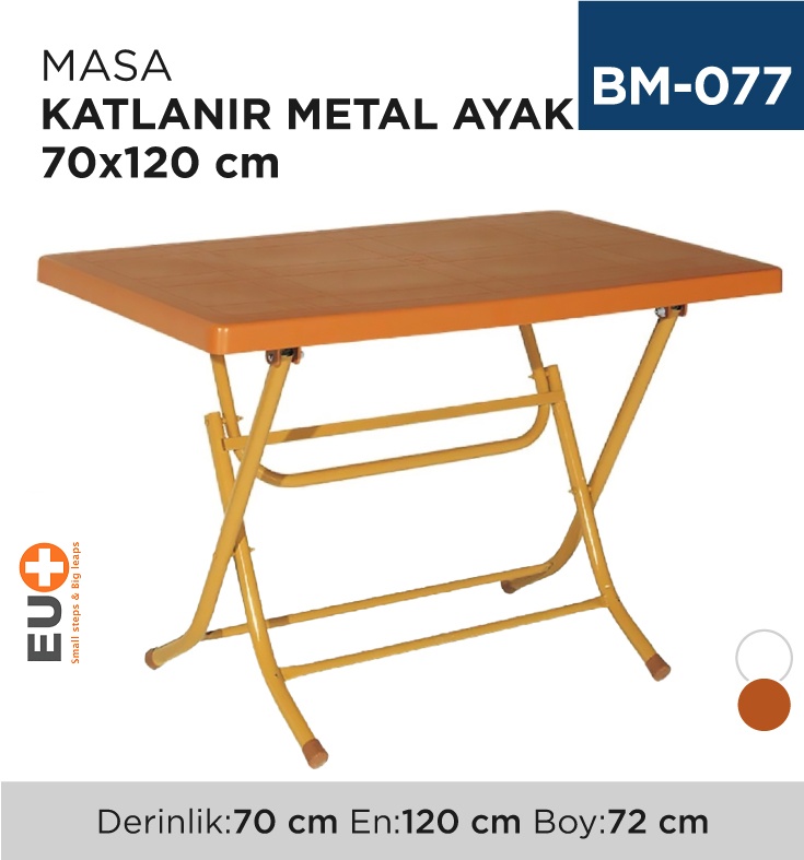 Masa Katlanır Metal Ayak 70 Cm*120 Cm - Koli:1 Adet