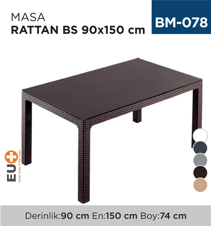 Masa Rattan 90 Cm*150 Cm Bs