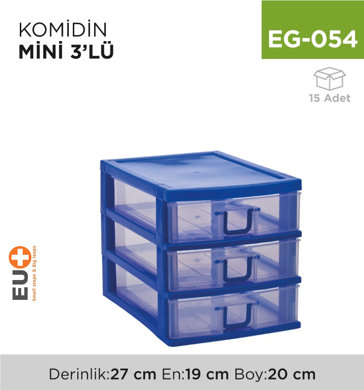 Komidin Mini 3 Lü (Cindy Box) (4538) - Koli:1 Adet