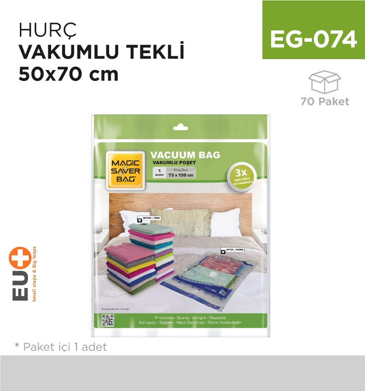 Hurç Vakumlu Tekli 50 Cm*70 Cm (L)