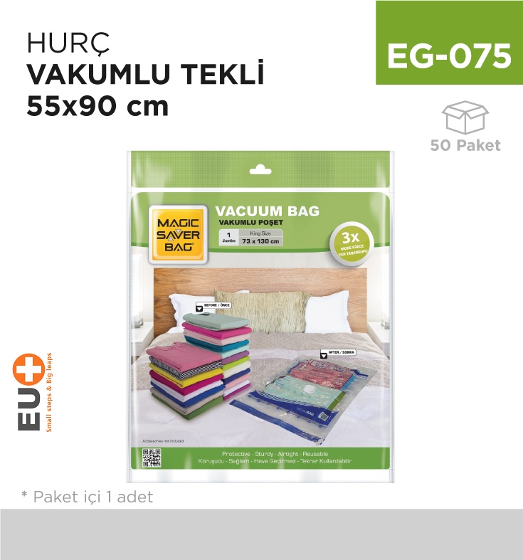 Hurç Vakumlu Tekli 55 Cm*90 Cm (Xl)