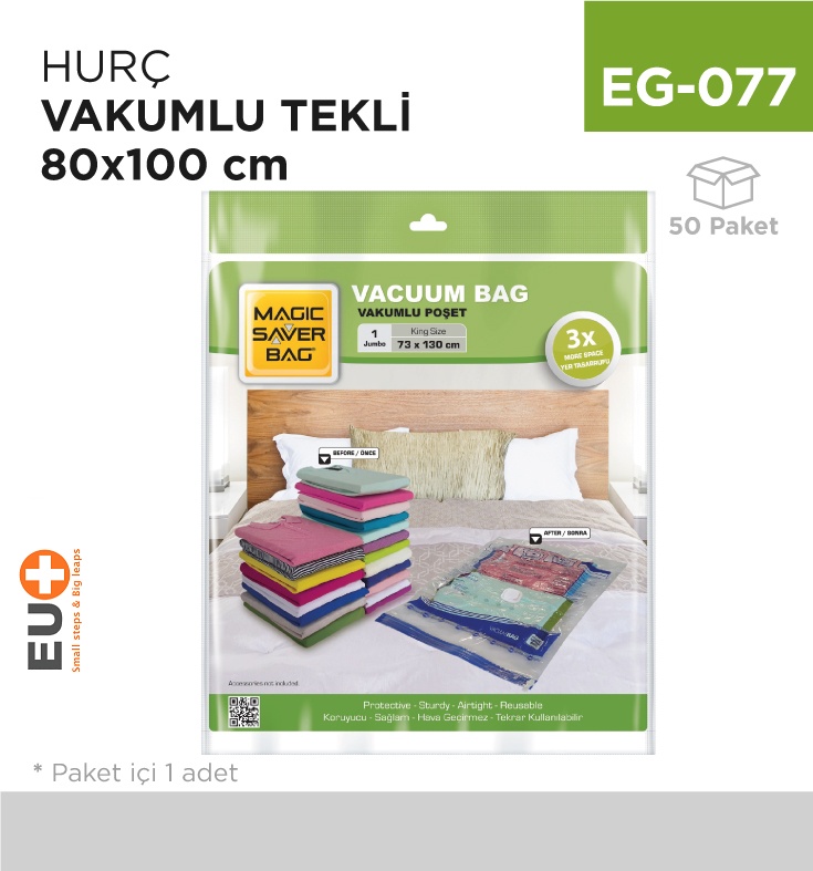 Hurç Vakumlu Tekli  80 Cm*100 Cm (Xxl)