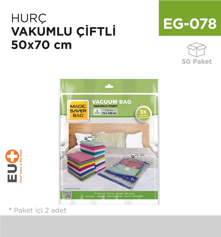 Hurç Vakumlu 2'Li 50 Cm*70 Cm (L)