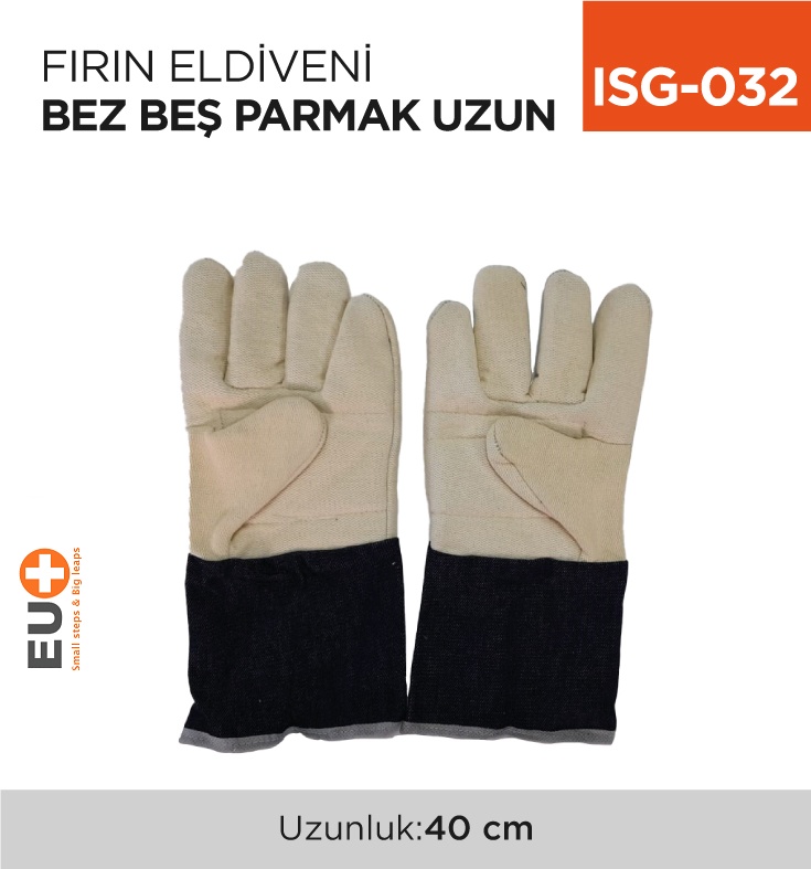 Fırın Eldiveni Bez Beş Parmak Uzun