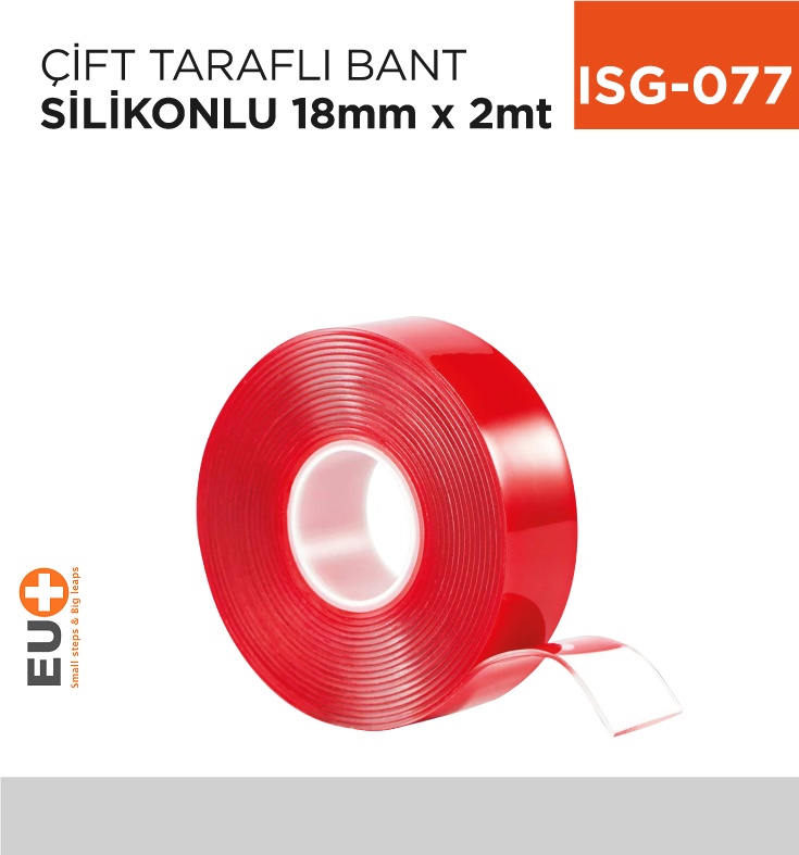 Çift Taraflı Bant Silikonlu 18 Mm*2 Mt