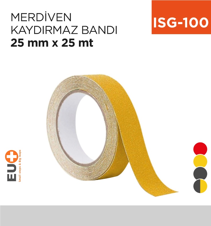 Merdiven Kaydırmaz Bandı 25 Mm*25 Mt