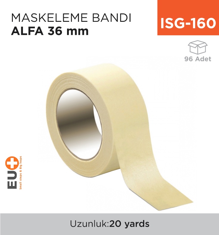 Maskeleme Bandı Alfa 36 Mm * 20 Yds - Koli:96 Adet