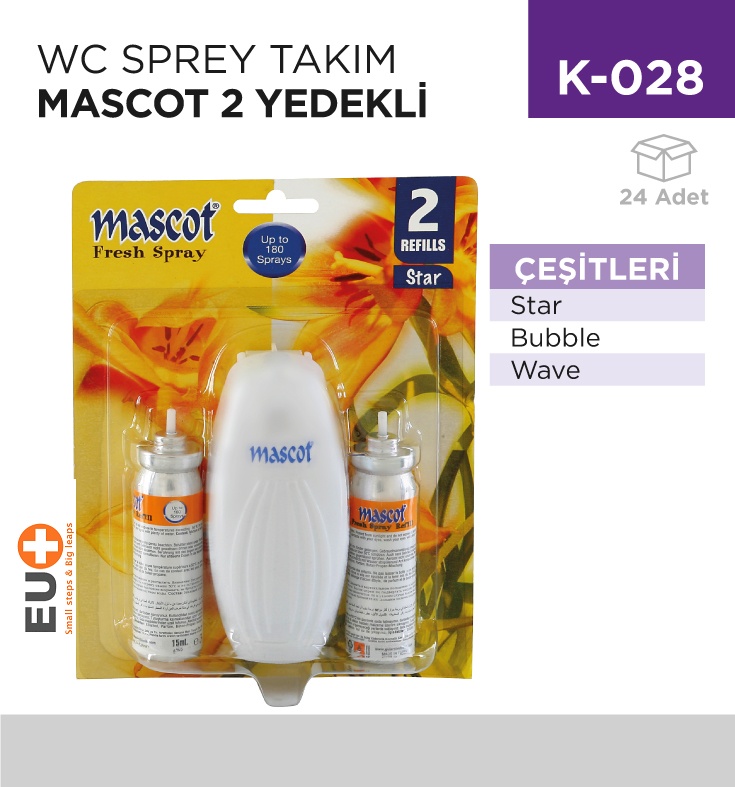 Wc Sprey Takım Mascot 2 Yedekli (Msc2225)