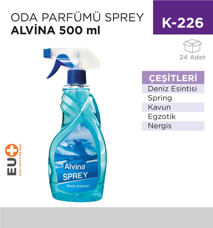 Oda Parfümü Sprey Alvina 500 Ml