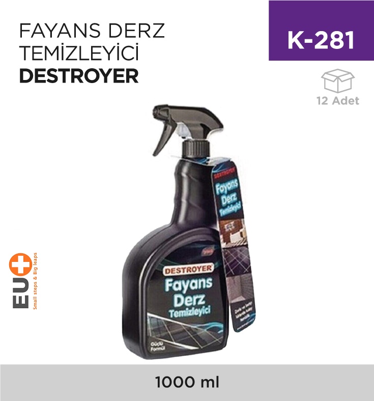 Fayans Derz Temizleyici Destroyer 1000 Ml - Koli:12 Adet