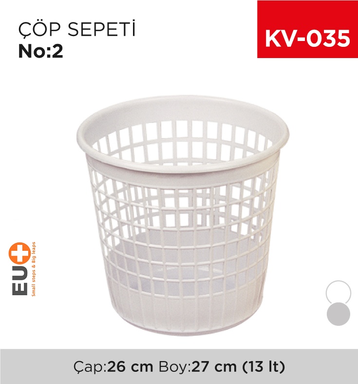 Çöp Sepeti No:2 (13 Lt)(2105) - Koli:50 Adet