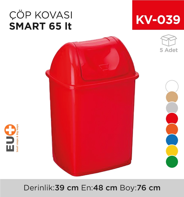 Smart Çöp Kovası 65 Lt (4194) - Koli:5 Adet