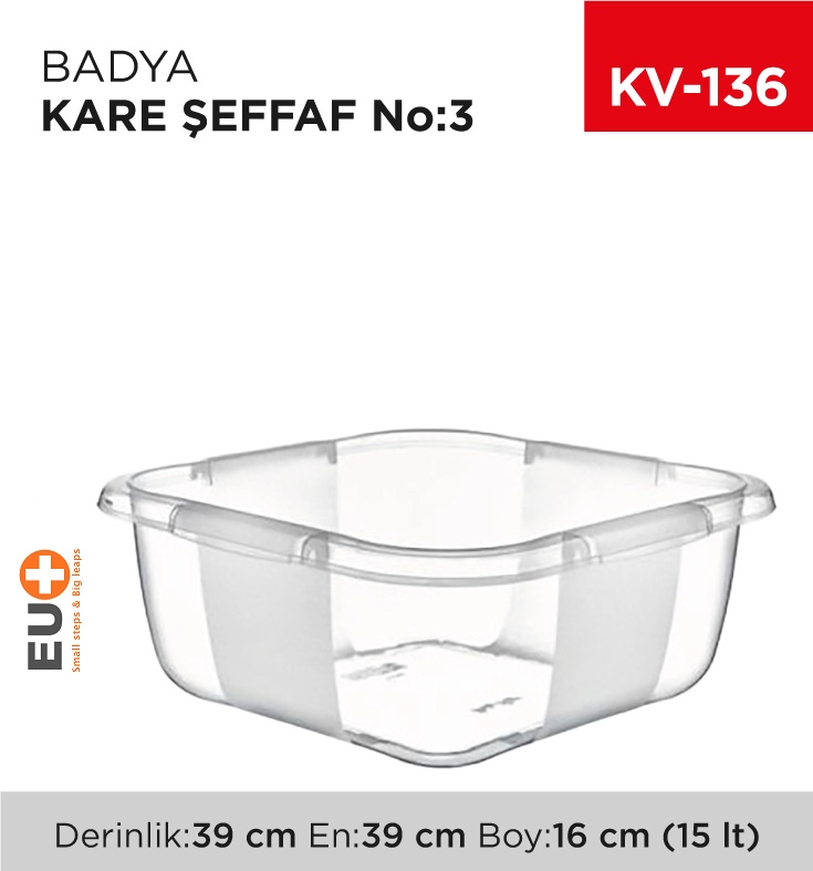 Badya Kare Şeffaf No:4 (15 Lt) (E-167)