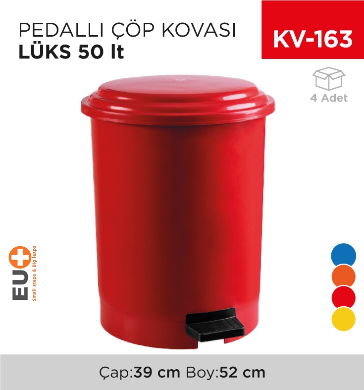 Pedallı Çöp Kovası  Lüks 50 Lt (Up 129)(Aform)