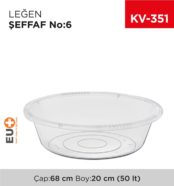 Leğen Şeffaf No:6 (50 Lt) (E-425)