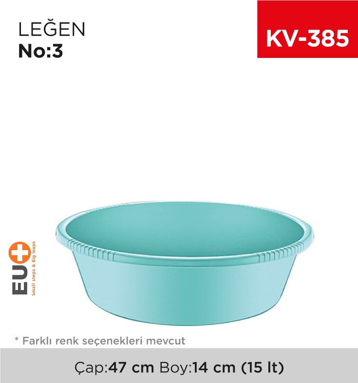 Leğen No:3 (15 Lt) (E-412) - Koli:30 Adet