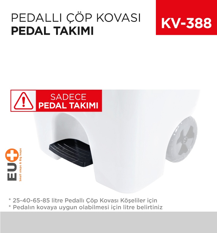 Pedallı Çöp Kovası Pedal Takımı(85-65-40-25 Lt)