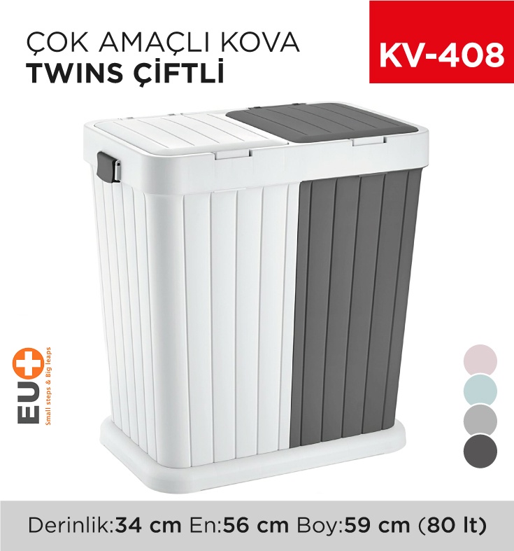 Çok Amaçlı Kova Twıns Çiftli 80 Lt (6146)