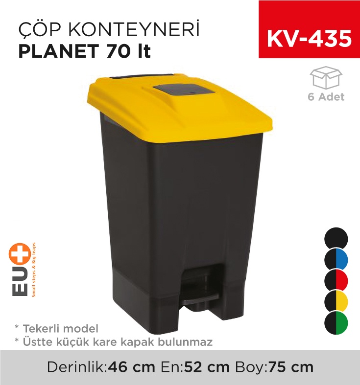 Çöp Konteyneri Planet 70 Lt (Up 210)