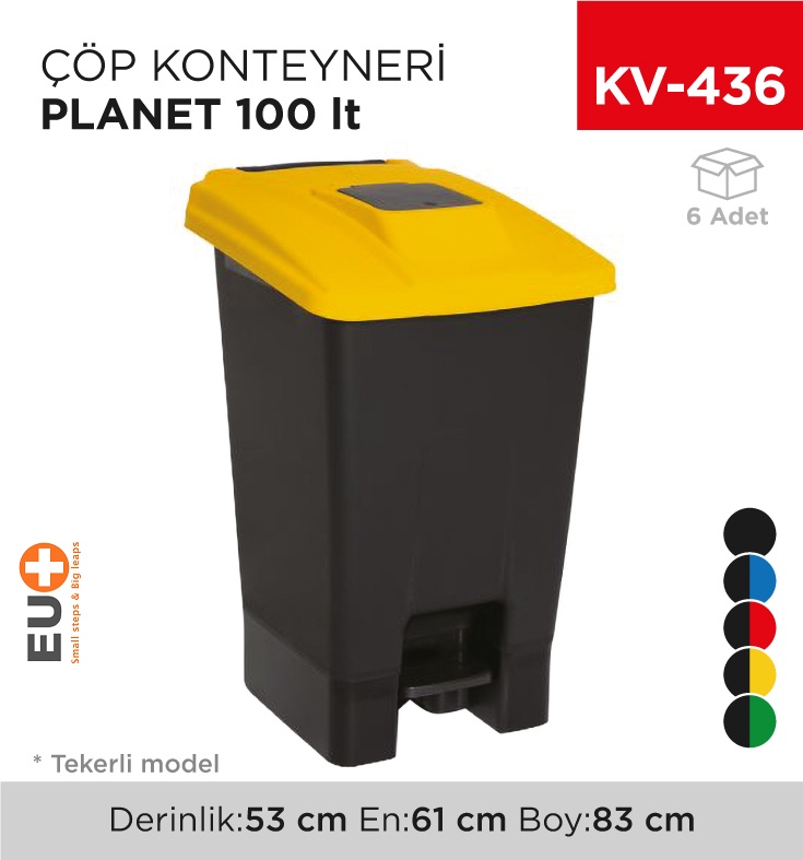 Çöp Konteyneri Planet 100 Lt (Up212)