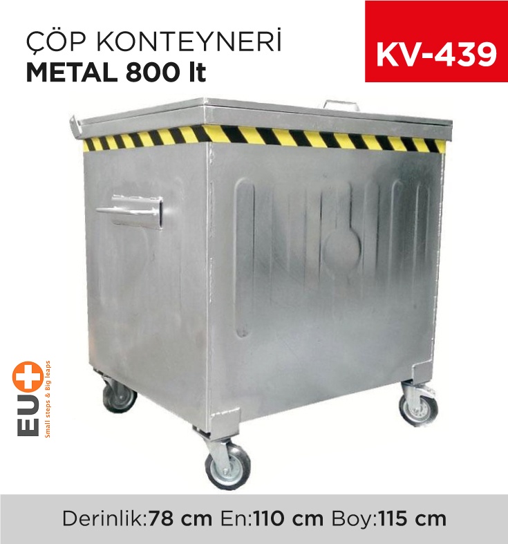 Çöp Konteyneri Metal 800 Lt (7431)