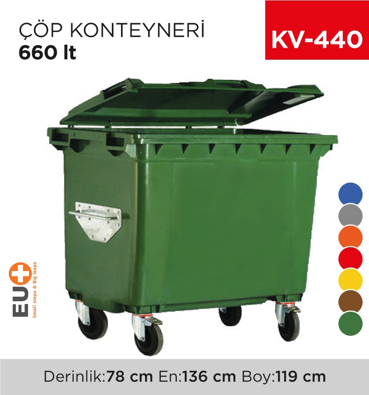 Çöp Konteyneri 660 Lt