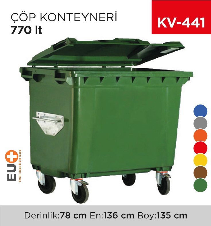 Çöp Konteyneri 770 Lt