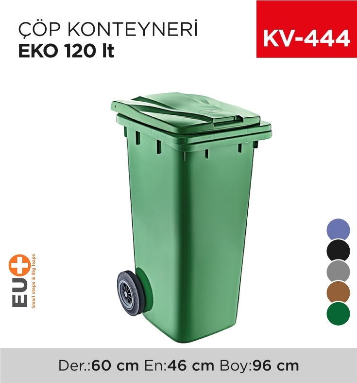 Çöp Konteyneri Eko 120 Lt (6506) - Koli:1 Adet