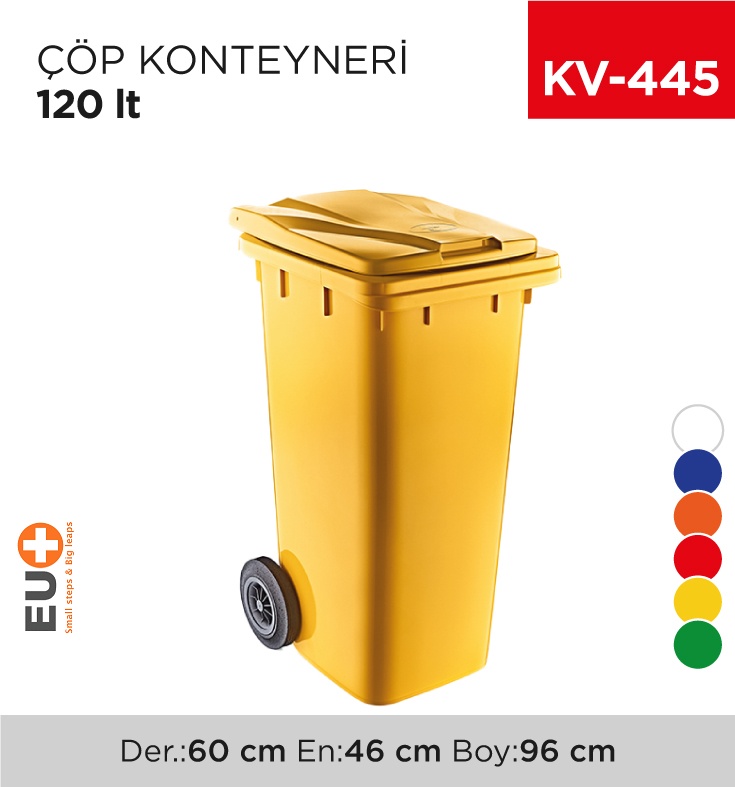 Çöp Konteyneri 120 Lt (6505) - Koli:1 Adet